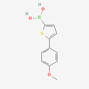 molecular formula C11H11BO3S B3277865 [5-(4-Methoxyphenyl)-2-thienyl]boronic acid CAS No. 666861-29-6