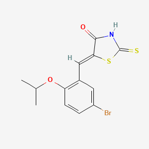 molecular formula C13H12BrNO2S2 B3277881 (5E)-5-(5-Bromo-2-isopropoxybenzylidene)-2-mercapto-1,3-thiazol-4(5H)-one CAS No. 667412-60-4