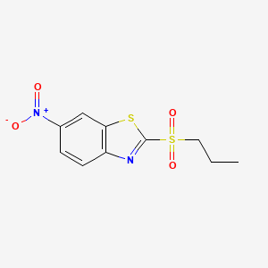 6-Nitro-1,3-benzothiazol-2-yl propyl sulfone
