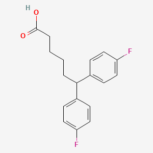 molecular formula C18H18F2O2 B3277918 6,6-双(4-氟苯基)己酸 CAS No. 667936-71-2