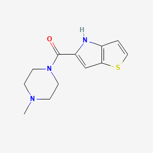 molecular formula C12H15N3OS B3277928 (4-methylpiperazin-1-yl)(4H-thieno[3,2-b]pyrrol-5-yl)methanone CAS No. 668480-03-3