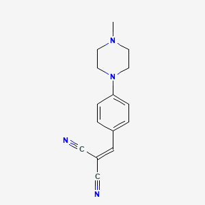 molecular formula C15H16N4 B3277936 [4-(4-Methylpiperazin-1-yl)benzylidene]malononitrile CAS No. 66883-96-3