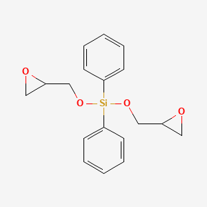 molecular formula C18H20O4Si B3277943 Silane, bis(oxiranylmethoxy)diphenyl- CAS No. 6689-25-4