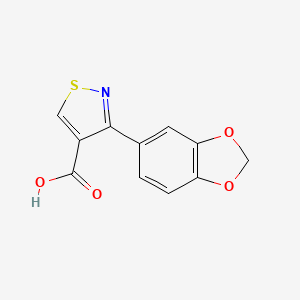molecular formula C11H7NO4S B3278031 3-(Benzo[d][1,3]dioxol-5-yl)isothiazole-4-carboxylic acid CAS No. 67049-03-0