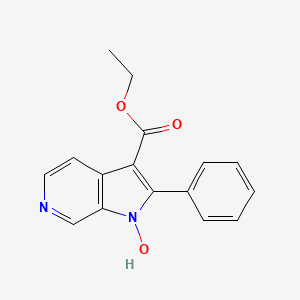 molecular formula C16H14N2O3 B3278050 Ethyl 1-hydroxy-2-phenyl-1H-pyrrolo[2,3-c]pyridine-3-carboxylate CAS No. 67058-65-5