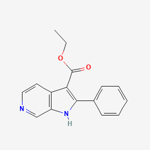 molecular formula C16H14N2O2 B3278056 Ethyl 2-phenyl-1H-pyrrolo[2,3-c]pyridine-3-carboxylate CAS No. 67058-68-8