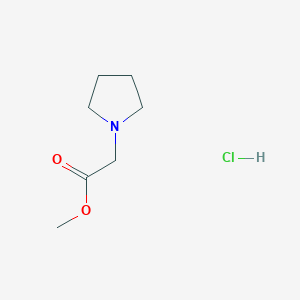 molecular formula C7H14ClNO2 B3278057 Methyl 2-pyrrolidin-1-ylacetate;hydrochloride CAS No. 67067-92-9