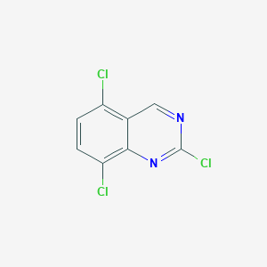 molecular formula C8H3Cl3N2 B3278094 2,5,8-Trichloroquinazoline CAS No. 67092-22-2