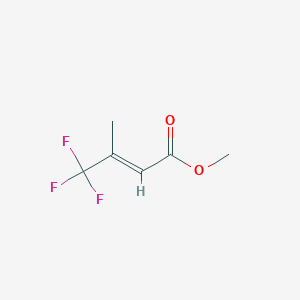 molecular formula C6H7F3O2 B3278097 4,4,4-Trifluoro-3-methyl-2-butenoic acid methyl ester CAS No. 671-82-9