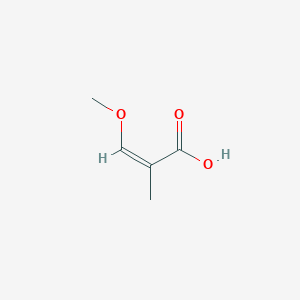 molecular formula C5H8O3 B3278102 (Z)-3-methoxy-2-methylprop-2-enoic acid CAS No. 67107-76-0