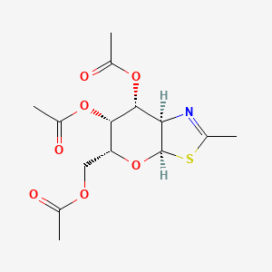 molecular formula C14H19NO7S B3278118 (3Ar,5r,6r,7r,7ar)-5-(acetoxymethyl)-2-methyl-5,6,7,7a-tetrahydro-3ah-pyrano[3,2-d]thiazole-6,7-diyl diacetate CAS No. 67145-37-3