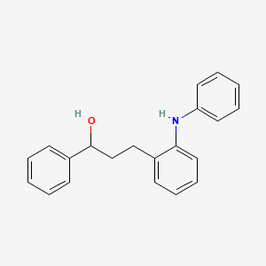 molecular formula C21H21NO B3278134 1-Phenyl-3-(2-(phenylamino)phenyl)propan-1-ol CAS No. 67176-97-0