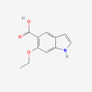 molecular formula C11H11NO3 B3278146 6-Ethoxy-1h-indole-5-carboxylic acid CAS No. 672293-18-4