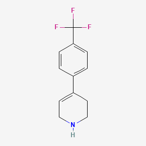 molecular formula C12H12F3N B3278157 Pyridine, 1,2,3,6-tetrahydro-4-[4-(trifluoromethyl)phenyl]- CAS No. 67259-64-7