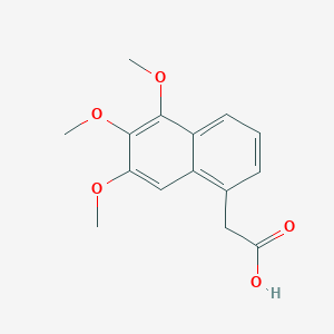 molecular formula C15H16O5 B3278170 2-(5,6,7-Trimethoxynaphthalen-1-yl)acetic acid CAS No. 672917-73-6