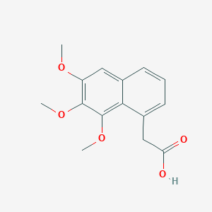 molecular formula C15H16O5 B3278174 2-(6,7,8-Trimethoxynaphthalen-1-yl)acetic acid CAS No. 672919-42-5