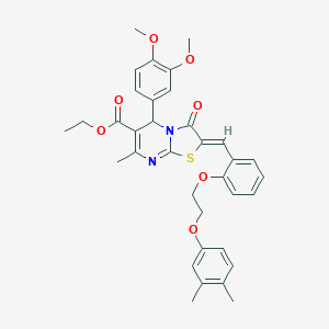 ethyl 5-(3,4-dimethoxyphenyl)-2-{2-[2-(3,4-dimethylphenoxy)ethoxy]benzylidene}-7-methyl-3-oxo-2,3-dihydro-5H-[1,3]thiazolo[3,2-a]pyrimidine-6-carboxylate