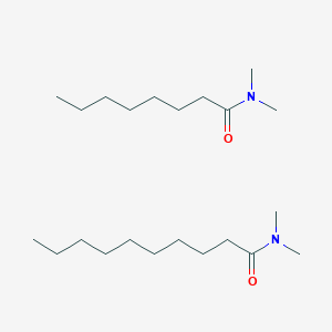 molecular formula C22H46N2O2 B3278193 N,N-Dimethyldecanamide mixt. with N,N-dimethyloctanamide CAS No. 67359-57-3