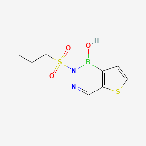 molecular formula C8H11BN2O3S2 B3278197 2-(Propylsulfonyl)thieno[3,2-d][1,2,3]diazaborinin-1(2h)-ol CAS No. 67398-10-1
