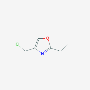 molecular formula C6H8ClNO B3278275 4-(Chloromethyl)-2-ethyl-1,3-oxazole CAS No. 675148-77-3