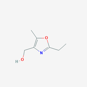 molecular formula C7H11NO2 B3278280 (2-Ethyl-5-methyloxazol-4-YL)methanol CAS No. 675149-60-7