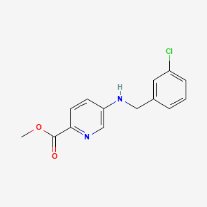 molecular formula C14H13ClN2O2 B3278287 Methyl 5-((3-chlorobenzyl)amino)picolinate CAS No. 67515-75-7
