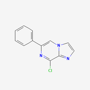 molecular formula C12H8ClN3 B3278336 8-Chloro-6-phenylimidazo[1,2-a]pyrazine CAS No. 676361-05-0