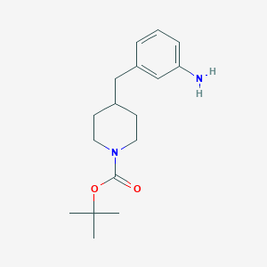 molecular formula C17H26N2O2 B3278367 叔丁基 4-(3-氨基苄基)哌啶-1-羧酸酯 CAS No. 676528-03-3