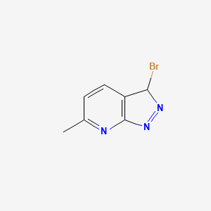 molecular formula C7H6BrN3 B3278411 3-Bromo-6-methyl-3H-pyrazolo[3,4-b]pyridine CAS No. 677033-10-2