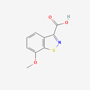 molecular formula C9H7NO3S B3278421 7-Methoxybenzo[d]isothiazole-3-carboxylic acid CAS No. 677304-80-2
