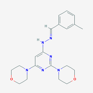 molecular formula C20H26N6O2 B327845 3-Methylbenzaldehyde (2,6-dimorpholin-4-ylpyrimidin-4-yl)hydrazone 