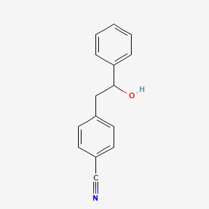 molecular formula C15H13NO B3278536 4-(2-羟基-2-苯乙基)苯甲腈 CAS No. 67962-25-8