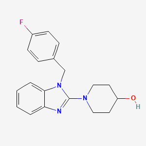 molecular formula C19H20FN3O B3278586 1-(1-(4-fluorobenzyl)-1H-benzo[d]imidazol-2-yl)piperidin-4-ol CAS No. 680233-09-4