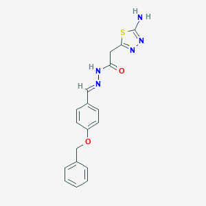 molecular formula C18H17N5O2S B327859 2-(5-amino-1,3,4-thiadiazol-2-yl)-N'-{(E)-[4-(benzyloxy)phenyl]methylidene}acetohydrazide 