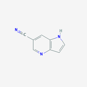 molecular formula C8H5N3 B032786 1H-吡咯并[3,2-b]吡啶-6-腈 CAS No. 944937-79-5