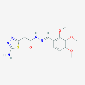 molecular formula C14H17N5O4S B327860 2-(5-amino-1,3,4-thiadiazol-2-yl)-N'-[(E)-(2,3,4-trimethoxyphenyl)methylidene]acetohydrazide 