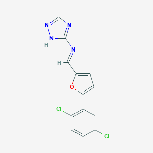N-{(E)-[5-(2,5-dichlorophenyl)furan-2-yl]methylidene}-4H-1,2,4-triazol-3-amine