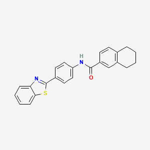 molecular formula C24H20N2OS B3278669 N-[4-(1,3-benzothiazol-2-yl)phenyl]-5,6,7,8-tetrahydronaphthalene-2-carboxamide CAS No. 681174-09-4