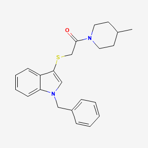 2-(1-Benzylindol-3-yl)sulfanyl-1-(4-methylpiperidin-1-yl)ethanone