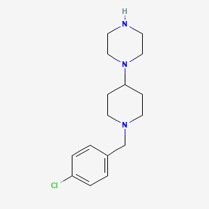 molecular formula C16H24ClN3 B3278732 1-(1-(4-Chlorobenzyl)piperidin-4-yl)piperazine CAS No. 681508-73-6