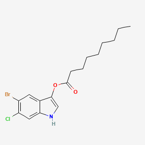 molecular formula C17H21BrClNO2 B3278804 5-Bromo-6-chloro-3-indolyl nonanoate CAS No. 682802-80-8