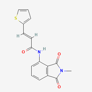 molecular formula C16H12N2O3S B3278848 (E)-N-(2-methyl-1,3-dioxoisoindolin-4-yl)-3-(thiophen-2-yl)acrylamide CAS No. 683232-39-5