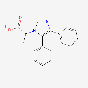 molecular formula C18H16N2O2 B3278896 2-(4,5-Diphenyl-1H-imidazol-1-yl)propanoic acid CAS No. 68341-89-9