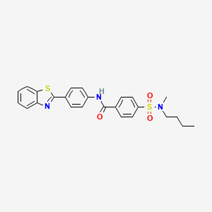 molecular formula C25H25N3O3S2 B3278915 N-(4-(benzo[d]thiazol-2-yl)phenyl)-4-(N-butyl-N-methylsulfamoyl)benzamide CAS No. 683767-97-7