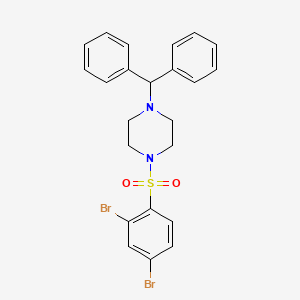 1-(2,4-Dibromobenzenesulfonyl)-4-(diphenylmethyl)piperazine