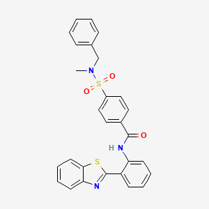 molecular formula C28H23N3O3S2 B3278925 N-[2-(1,3-benzothiazol-2-yl)phenyl]-4-[benzyl(methyl)sulfamoyl]benzamide CAS No. 683792-32-7