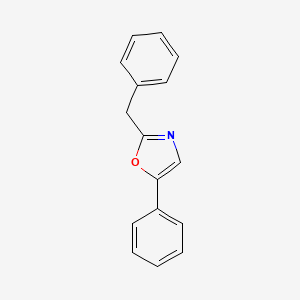 molecular formula C16H13NO B3278941 2-Benzyl-5-phenyloxazole CAS No. 68395-81-3