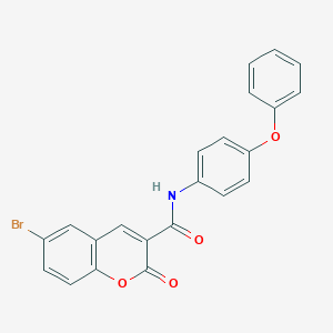 molecular formula C22H14BrNO4 B3278946 6-bromo-2-oxo-N-(4-phenoxyphenyl)-2H-chromene-3-carboxamide CAS No. 684226-77-5