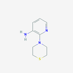 molecular formula C9H13N3S B3278966 2-(4-thiomorpholinyl)-3-Pyridinamine CAS No. 684648-99-5