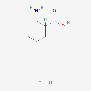 molecular formula C7H16ClNO2 B3279036 2-(Aminomethyl)-4-methylpentanoic acid hydrochloride CAS No. 685898-39-9